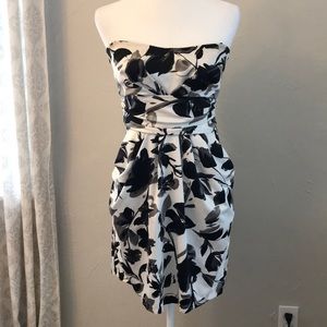 Black and white flower dress
